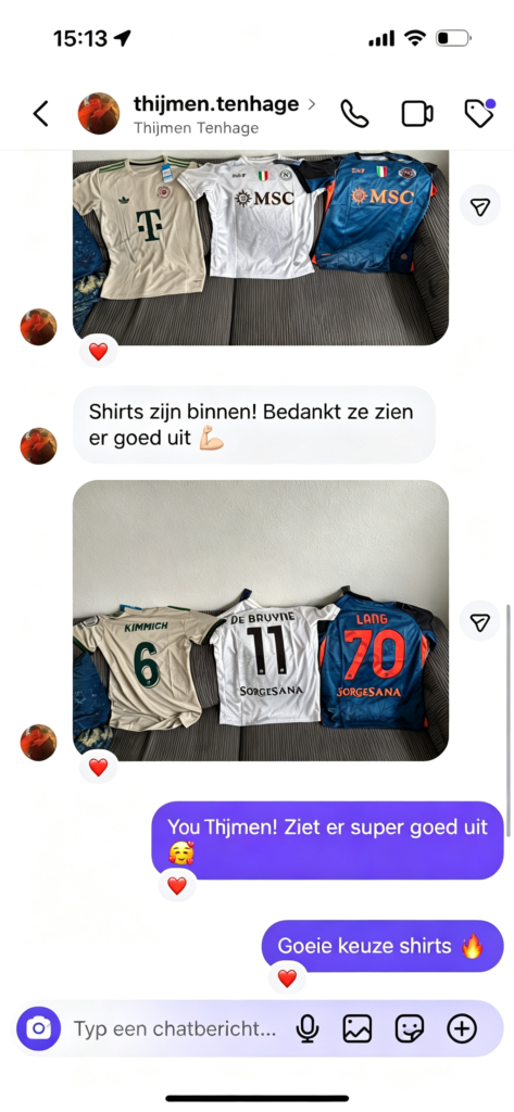 ZUZSE customer feedback showing football jersey quality and satisfaction