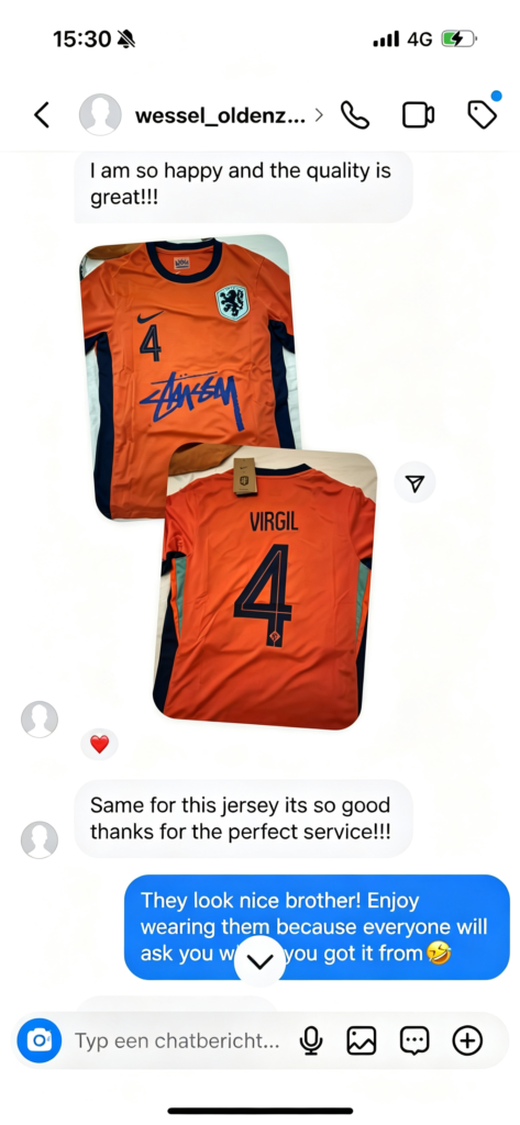 ZUZSE customer feedback showing football jersey quality and satisfaction