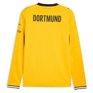 Borussia Dortmund 2026/27 Home Long Sleeve Jersey back view