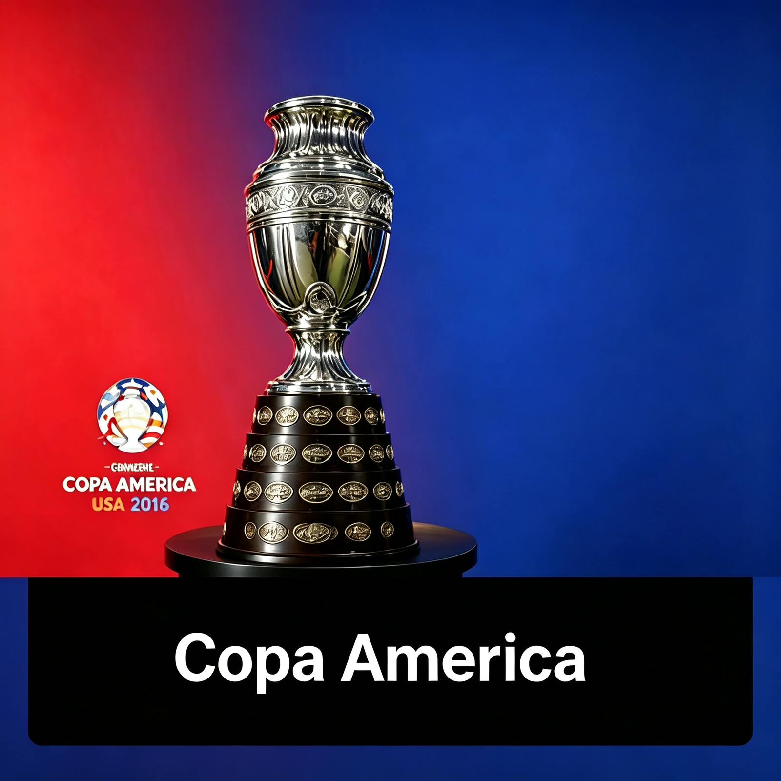 Copa America football tournament trophy